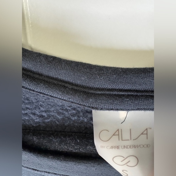 CALIA by Carrie Underwood Black Effortless Zipper Lightweight Sweatshirt - Picture 6 of 9